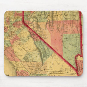 Mousepad Mapa de Bancroft da Califórnia, Nevada, Utah