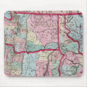 Mousepad Mapa de Bancroft em Oregon, Washington, Idaho