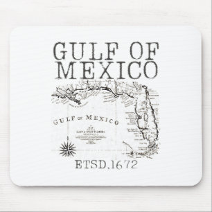 Mousepad Mapa De Bandeiras Do Golfo Do México, Funny Améric