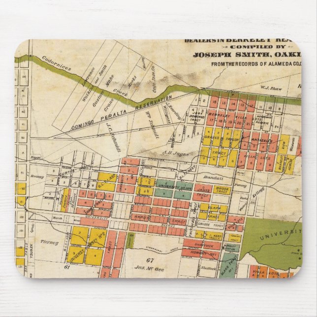 Mousepad Mapa de Berkeley (Frente)