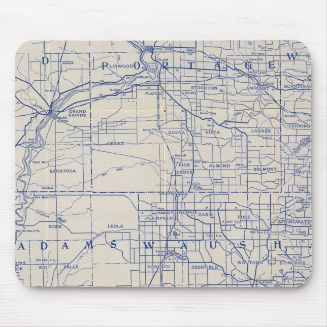 Mousepad Mapa de Bicicletas em Wisconsin (Frente)