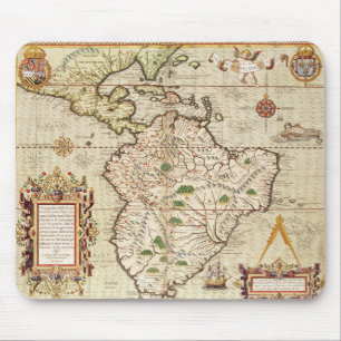 Mousepad Mapa de central e de Ámérica do Sul