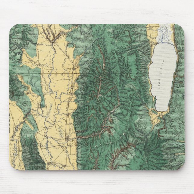 Mousepad Mapa de Classificação de Terra do Nordeste de Utah (Frente)