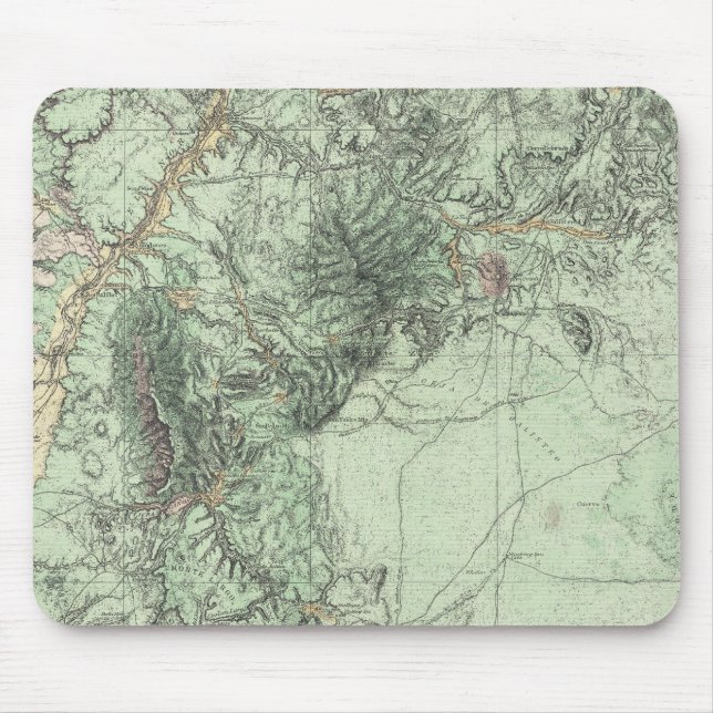 Mousepad Mapa de Classificação de Terra do Novo México Cent (Frente)