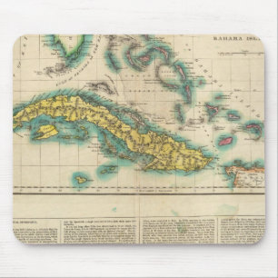 Mousepad Mapa De Cuba E Das Ilhas Do Bahama