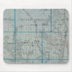 Mousepad Mapa de Des Moines County, Estado de Iowa