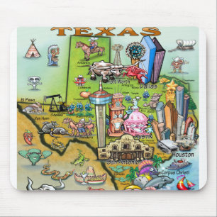 Mousepad Mapa de Divertimento do Texas