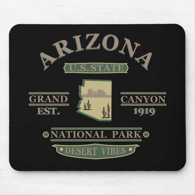 Mousepad mapa de estado de arizona (Frente)