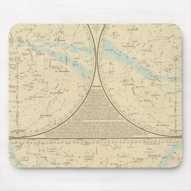 Mousepad Mapa de Estrelas Fixas (Frente)