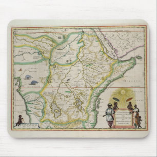 Mousepad Mapa de Etiópia que mostra cinco estados africano