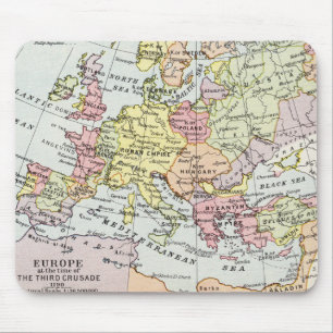 Mousepad Mapa de Europa a terceira cruzada