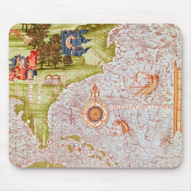 Mousepad Mapa de Florida e das Antilhas (Frente)