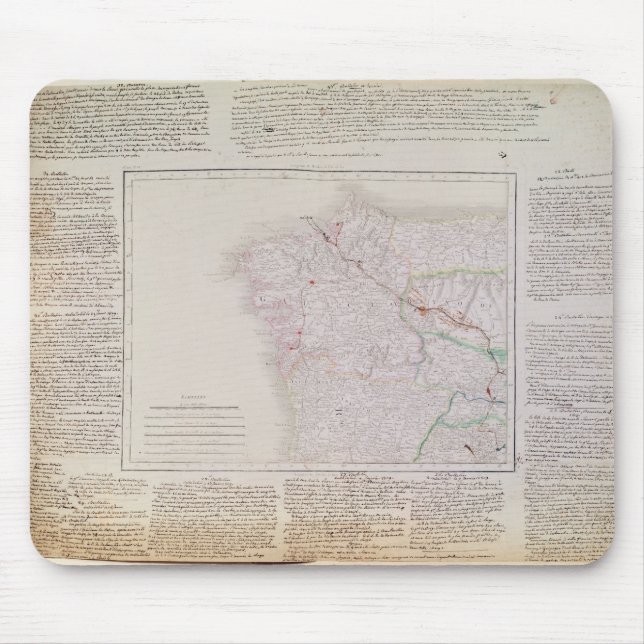 Mousepad Mapa de Galiza com a rota do exército francês (Frente)