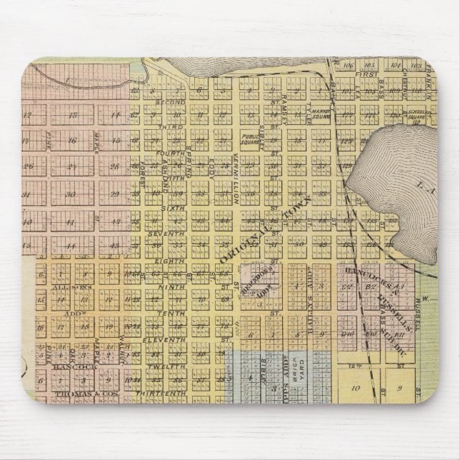 Mousepad Mapa de Hastings, Condado de Dakota, Minnesota (Frente)
