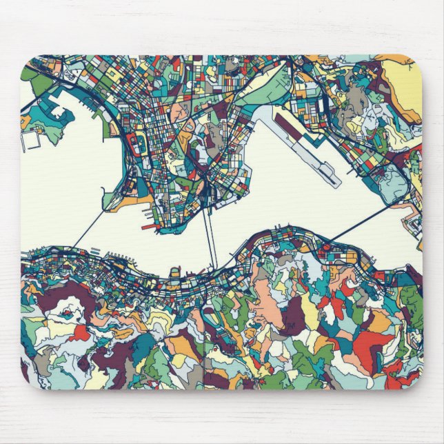 Mousepad Mapa de Hong Kong, China (Frente)