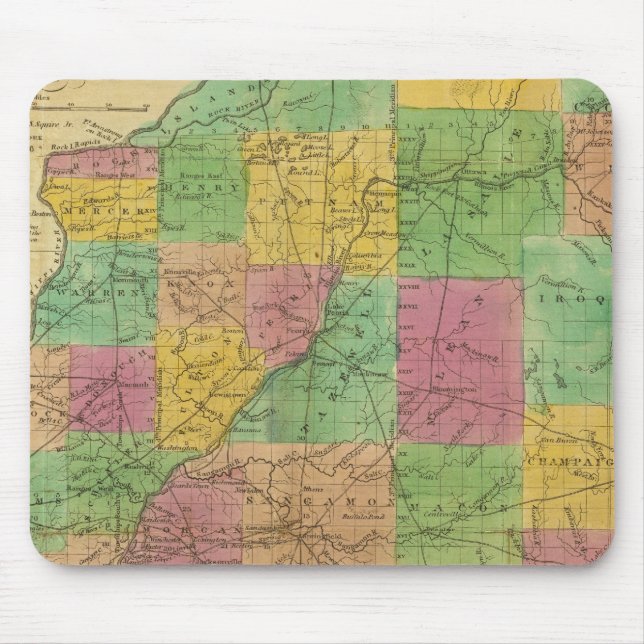 Mousepad Mapa de Illinois (Frente)