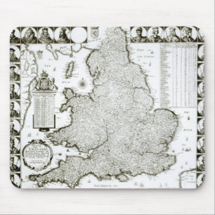 Mousepad Mapa de Inglaterra e de Wales, 1644