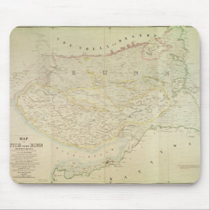 Mousepad Mapa de Kutch e de Runn, India, 1854