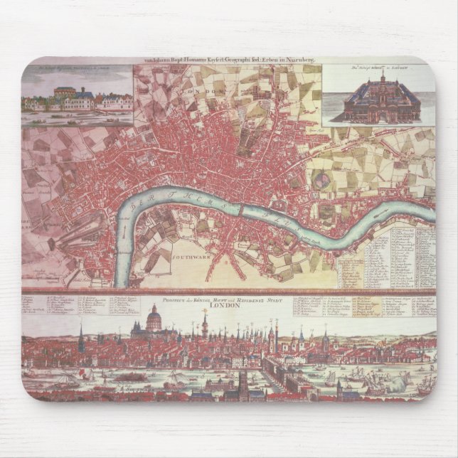 Mousepad Mapa de Londres (Frente)