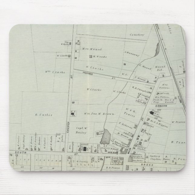 Mousepad Mapa de Manasquan, Nova Jersey (Frente)
