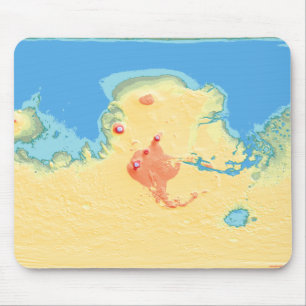 Mousepad Mapa de Mars Mola após terraformagem