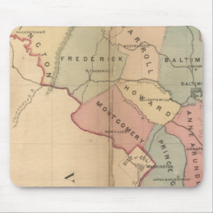 Mousepad Mapa de Martenet de Maryland, Atlas Edition