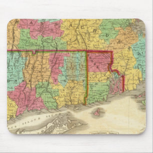 Mousepad Mapa de Massachusetts Connecticut e Rhode Island