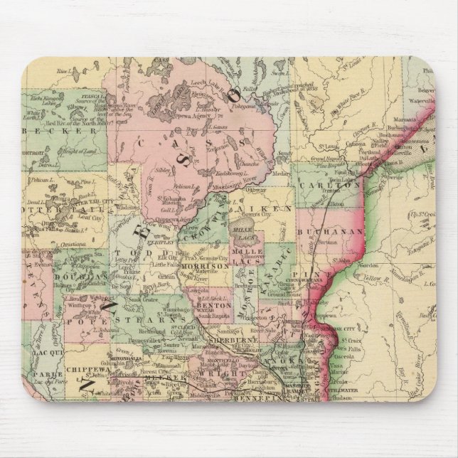 Mousepad Mapa de Minnesota por Mitchell (Frente)
