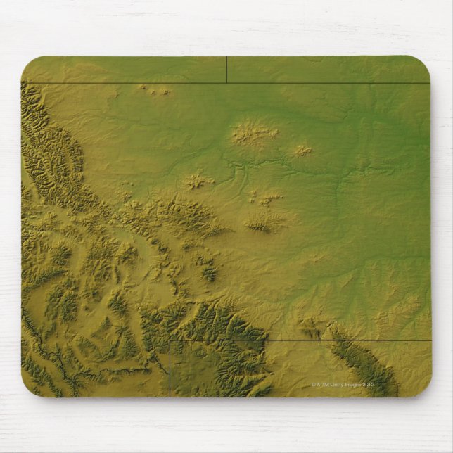 Mousepad Mapa de Montana (Frente)