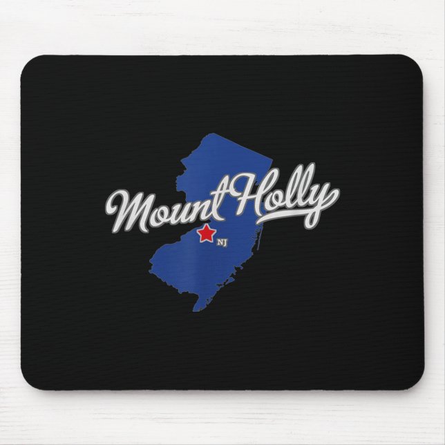 Mousepad Mapa de Mount Holly Nova Jersey Nj  (Frente)