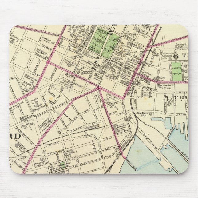 Mousepad Mapa de New Haven (Frente)