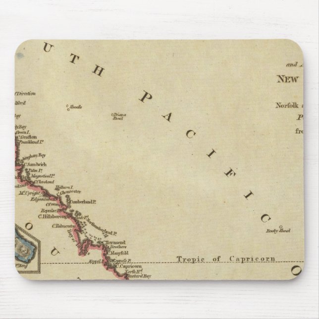 Mousepad Mapa de Nova Gales do Sul (Frente)