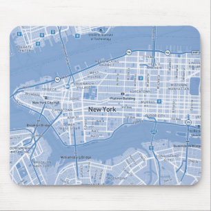 Mousepad Mapa de Nova Iorque (Azul)