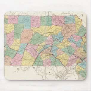 Mousepad Mapa de Nova Jersey e Pensilvânia