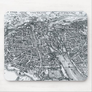 Mousepad Mapa de ruas do vintage de Paris France