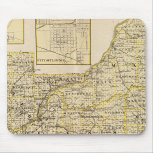 Mousepad Mapa de Schuyler, Mason, Brown