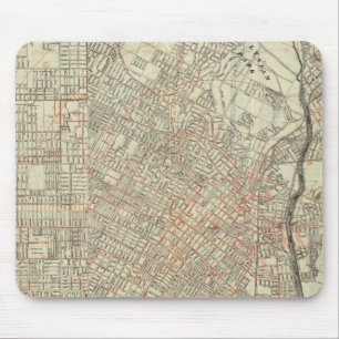 Mousepad Mapa de segurança e caminhos de ferro da rua em L