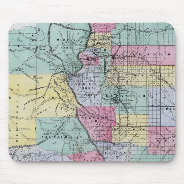 Mousepad Mapa de Thayer do Colorado (Frente)