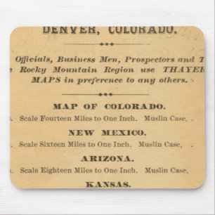 Mousepad Mapa de Thayer do Colorado