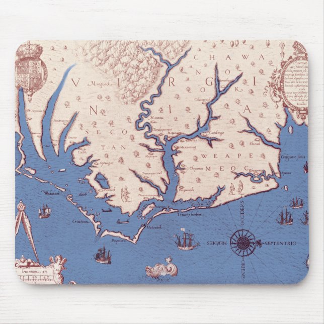 Mousepad Mapa de Virgínia (Frente)