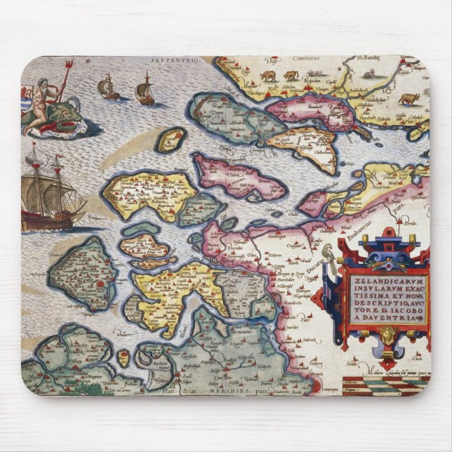 Mousepad Mapa de Zeeland, c.1560 (Frente)