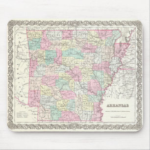 Mousepad Mapa do Arkansas (1855)
