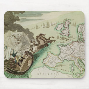 Mousepad Mapa do ataque naval em Inglaterra por Napoleon