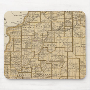 Mousepad Mapa do Atlas de Illinois