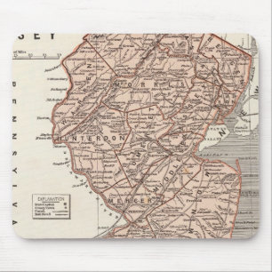 Mousepad Mapa do Atlas de Nova Jersey