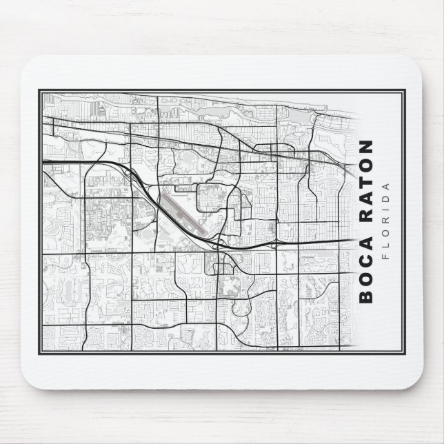 Mousepad Mapa do Boca Raton (Frente)