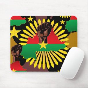 Mousepad Mapa do Burkina Faso, Bandeira e Resistência à Rev