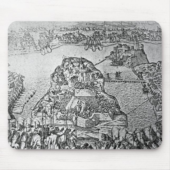 Mousepad Mapa do cerco de Malta em 1565 (Frente)