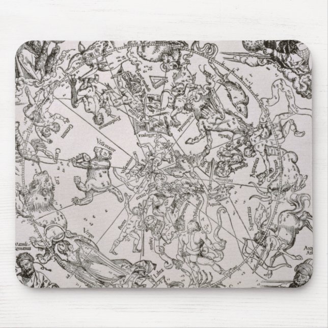 Mousepad Mapa do céu do norte (Frente)