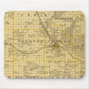 Mousepad Mapa do Condado de Benton, Estado de Iowa